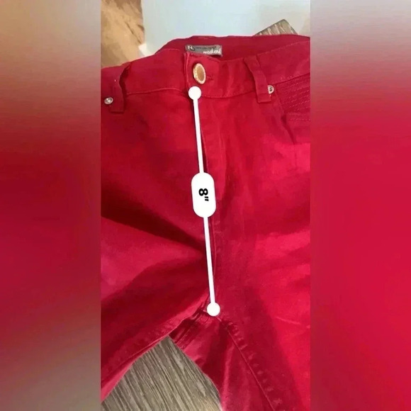 New Directions Weekend Stretch Red Jeans Size 12 - Picture 7 of 16